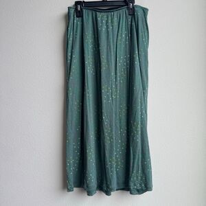 Gudrun Sjoden Faux Wrap Wool Blend Polka Dot Skirt Turquoise Women's Size Medium